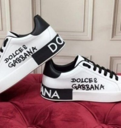 Dolc E Gabbana Calfskin Nappa Portofino Sneakers