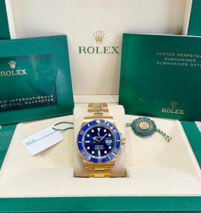 Rolex Submariner Date Blue Dial Yellow Gold 41mm 2023