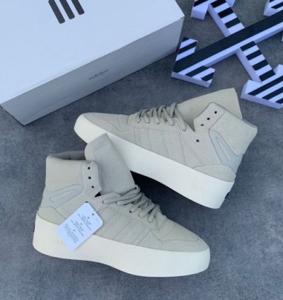 Fear Of God X Adidas Rivarly High 86 White Grey Sneakers