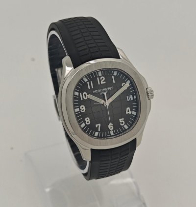 Patek Philippe Aquanaut 40mm Steel Sports Black Dial Watch Ps