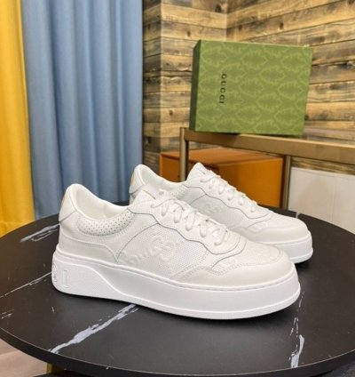 Gucci Gg Triple White Sneakers