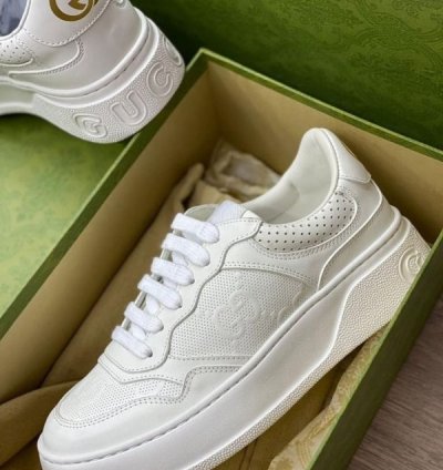 Gucci Gg Triple White Sneakers