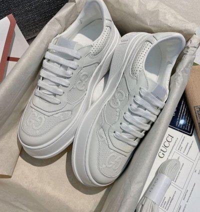 Gucci Gg Triple White Sneakers