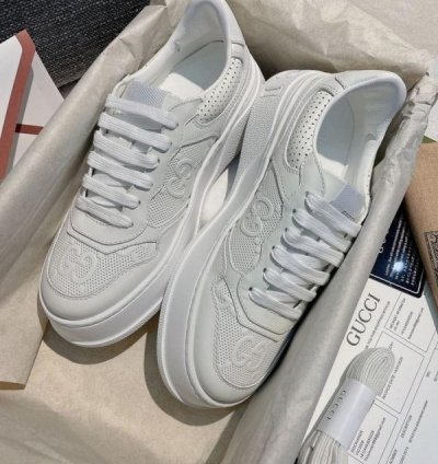 Gucci Gg Triple White Sneakers