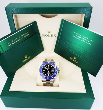 Rolex Submariner Date Cookie Monster Blue Bezel Black Dial
