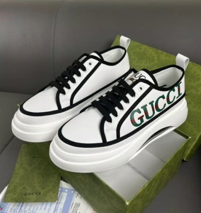 Gucci Tube Platform White Black Sneakers