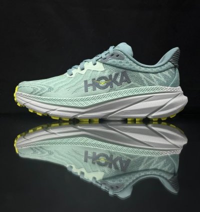 Hok A Challenger Atr 7 Wide Mist Green Sneakers