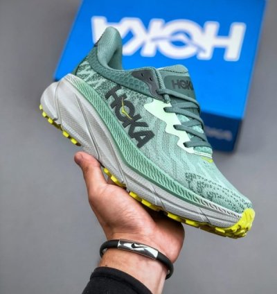 Hok A Challenger Atr 7 Wide Mist Green Sneakers