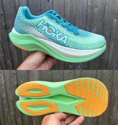 Hok A Mach X Neon Sneakers