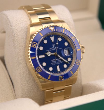 Rolex Submariner Date Gold Bluesy 126618lb Full Set