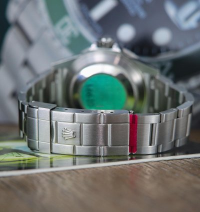 Rolex Submariner Date Green Bezel Ref 16610lv Fat Four Bezel Nos Full Set 2004