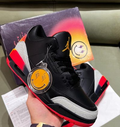 J Balvin X Nike Air Jordan 3 Basketball Sneakers