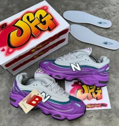 Jfg X Newbalance Grey Violet Sneakers