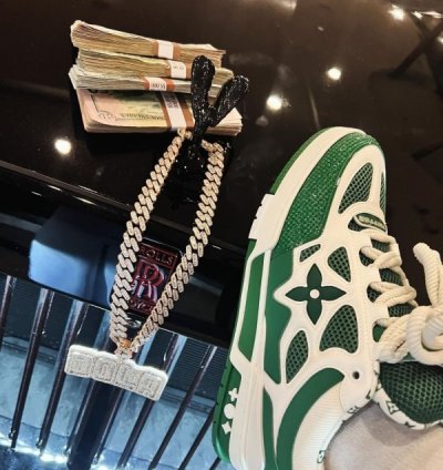 Loui S Vuitton Trainer Green Skater Sneakers