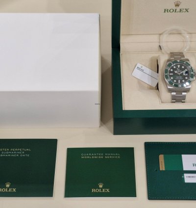 Rolex Submariner Date Hulk Unworn Full Stickers Barcode 2019 Full Set Eu Watch