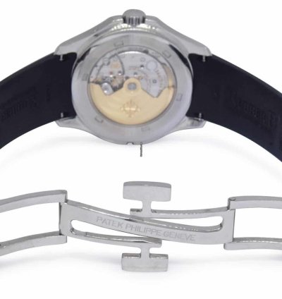 Patek Philippe Aquanaut 5164 Aquanaut Dual Time Steel Rubber Watch Box Papers 13 5164a
