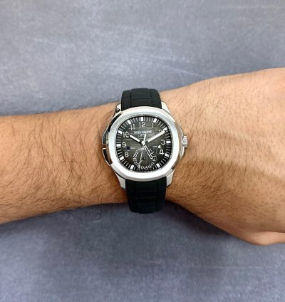 Patek Philippe Aquanaut 5164 Aquanaut Dual Time Steel Rubber Watch Box Papers 13 5164a
