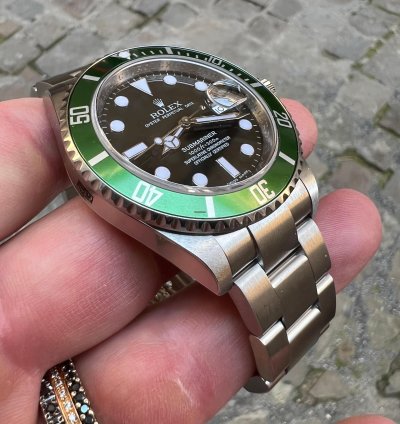 Rolex Submariner Date Kermit Italia Nuovo New Full Set Stikered Plastiche