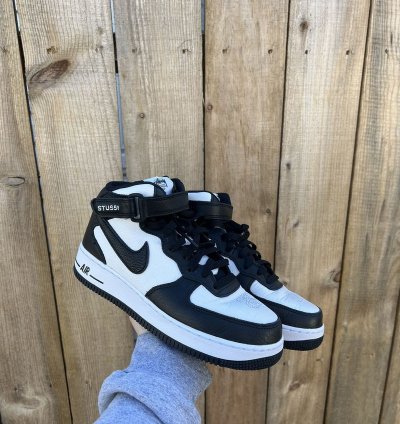 Stussy Air Force 1 Mid Black White