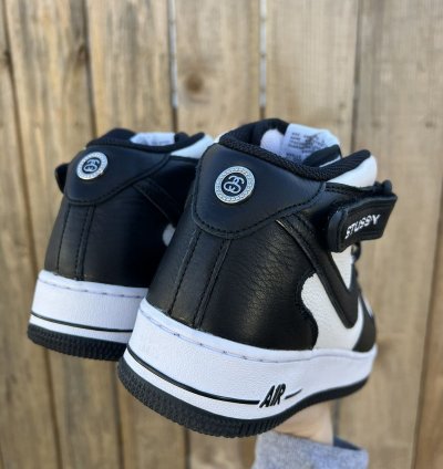 Stussy Air Force 1 Mid Black White