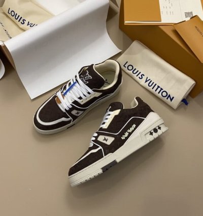 Louisvuitton By Tyler The Creator 2024 Trainer Mocha Monogram Nubuck Sneakers