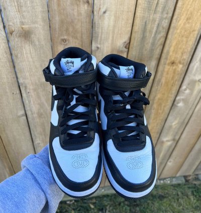 Stussy Air Force 1 Mid Black White