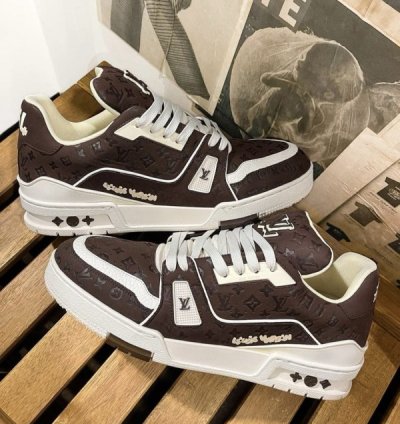 Louisvuitton By Tyler The Creator 2024 Trainer Mocha Monogram Nubuck Sneakers