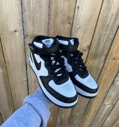 Stussy Air Force 1 Mid Black White
