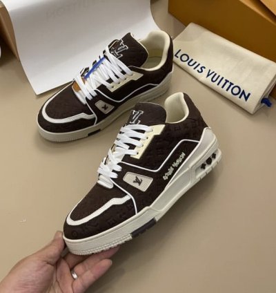 Louisvuitton By Tyler The Creator 2024 Trainer Mocha Monogram Nubuck Sneakers