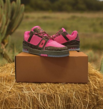 Louisvuitton Crystal Diamond Pink Sneaker