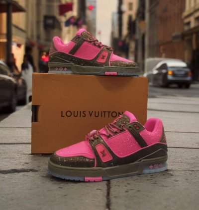 Louisvuitton Crystal Diamond Pink Sneaker