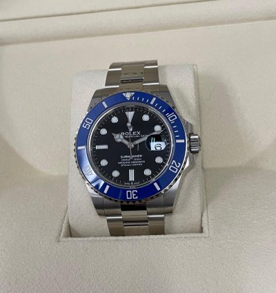 Rolex Submariner Date Men Watch White Gold Blue Black Cookie Monster 126619lb 126619lb-0003 18 Kt
