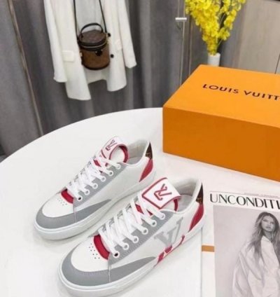 Louisvuitton Lv Charlie White Red Sneaker
