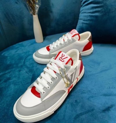 Louisvuitton Lv Charlie White Red Sneaker