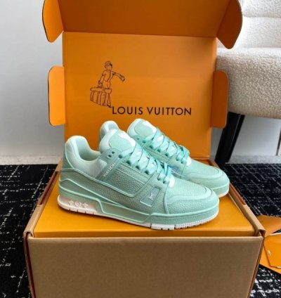 Louisvuitton Lv Trainer Mint Green Sneakers