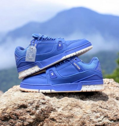 Louisvuitton Lv Trainer University Blue Sneakers