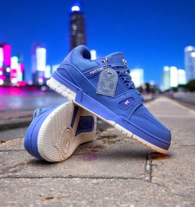 Louisvuitton Lv Trainer University Blue Sneakers