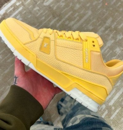 Louisvuitton Lv Trainer Yellow White Sneakers