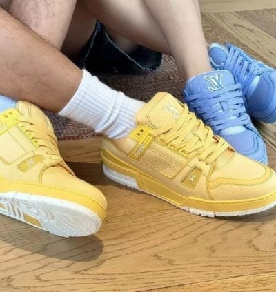 Louisvuitton Lv Trainer Yellow White Sneakers