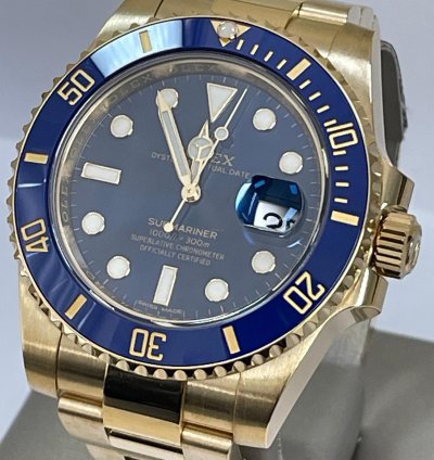 Rolex Submariner Date New 2020 Submariner Date Yellow Gold Blue Dial Blue Bezel 116618lb