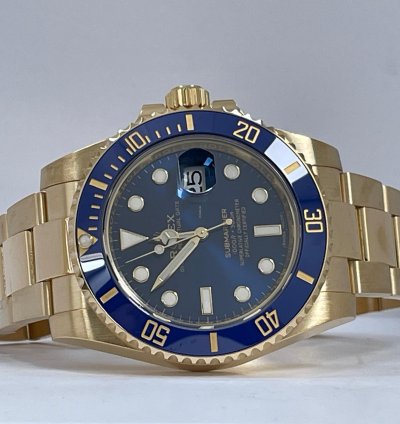 Rolex Submariner Date New 2020 Submariner Date Yellow Gold Blue Dial Blue Bezel 116618lb