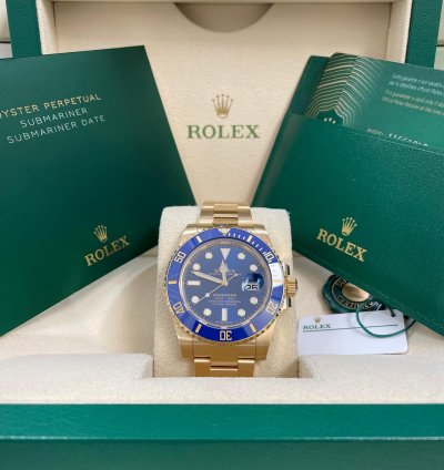 Rolex Submariner Date New 2020 Submariner Date Yellow Gold Blue Dial Blue Bezel 116618lb