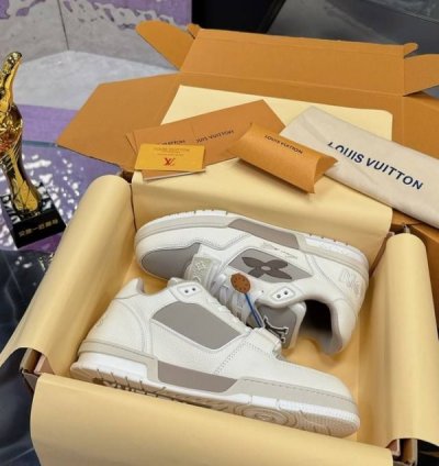 Louisvuitton Stripe Trainer 2024 Sneakers