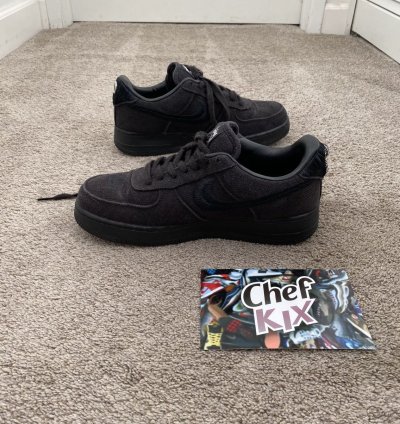 Stussy Nike Air Force 1 Low Black Hemp Sz 8 5