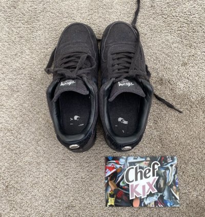 Stussy Nike Air Force 1 Low Black Hemp Sz 8 5