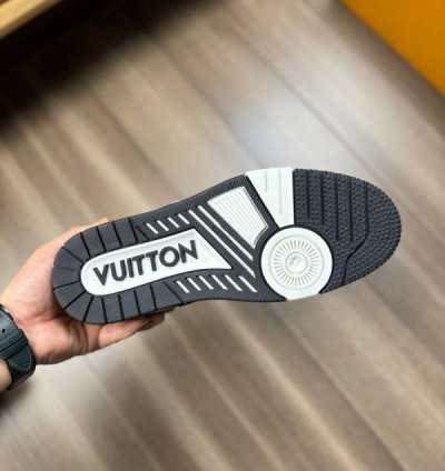 Louisvuitton Trainer Black Denim Sneakers