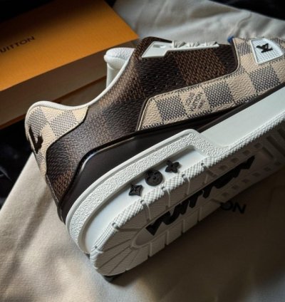 Louisvuitton Trainer Brown Checkered Sneakers
