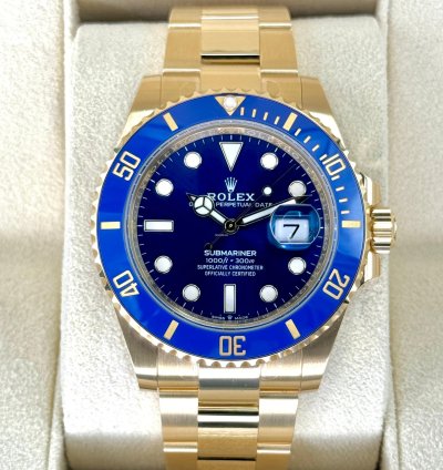 Rolex Submariner Date New 2024 Submariner Bluesy 41mm 126618lb Yellow Gold Blue Dial