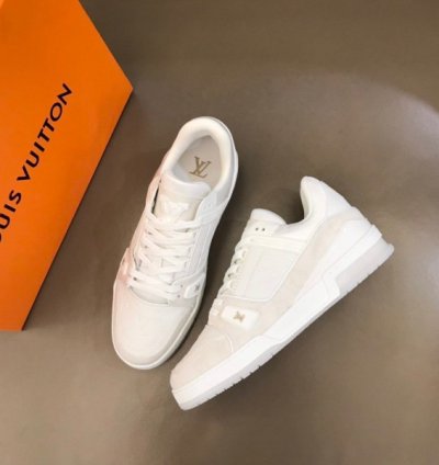 Louisvuitton Trainer Canvas White Sneakers