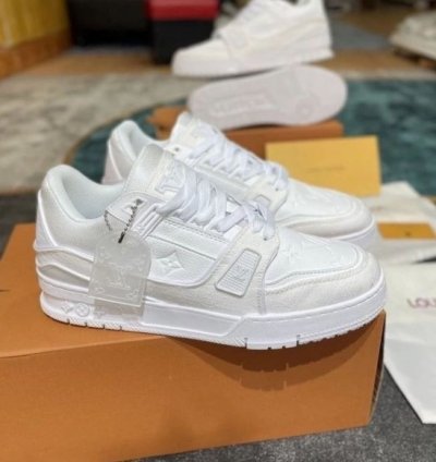 Louisvuitton Trainer Canvas White Sneakers